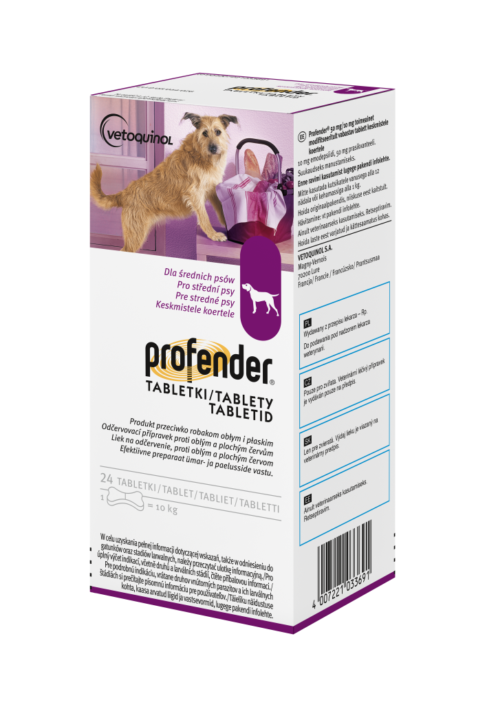 Profender 15 Mg 3 Mg  Profender 50 Mg 10 Mg  Profender 150 Mg 30 Mg 