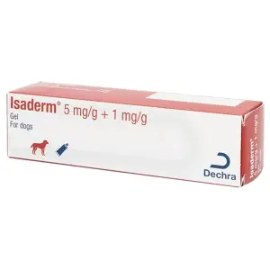 ISADERM  5 mg/g + 1 mg/g żel dla psów